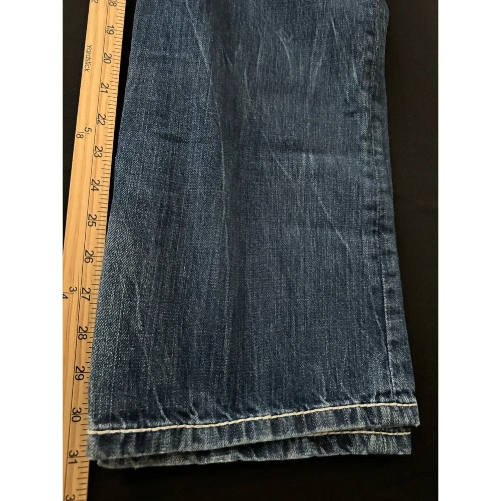Express Mens 34x31 Jeans Classic Low Rise Boot Cut Kingston Denim *see Note*
